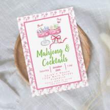 Watercolor Mahjong Grand-millentenaire Cocktail Pa