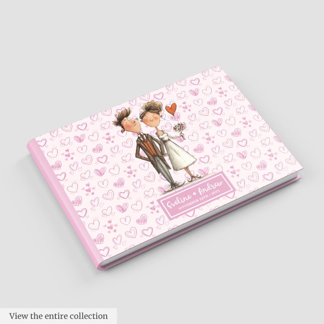 Watercolor Mariage Couple Funny  livre d'hôte (Watercolor Wedding Couple Funny Guest book)