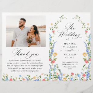 Watercolor Meadow Fleur sauvage Boho Wedding Progr