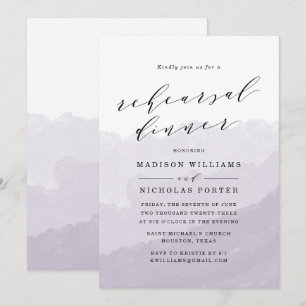 Watercolor Mist   Rehearsal Dinner Invitation