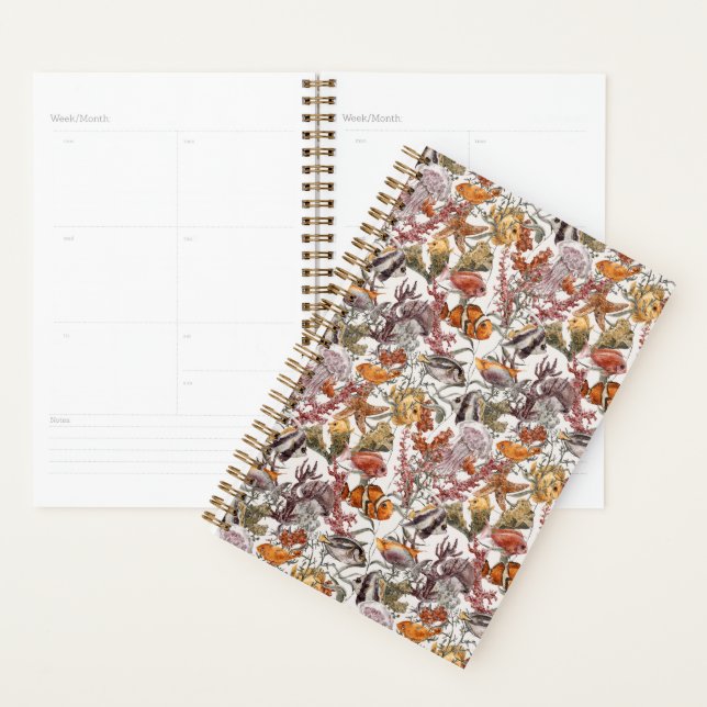 Watercolor Motif Sea Life (Devant avec enveloppe)