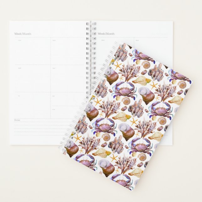 Watercolor Motif Sea Life (Devant avec enveloppe)
