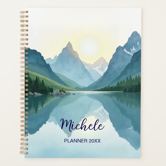 Watercolor Mountain Planner | Nature Landscape (Devant)