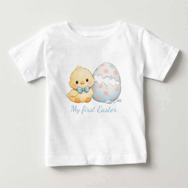 Watercolor My First Easter Chick Toddler Tshirt (Devant)