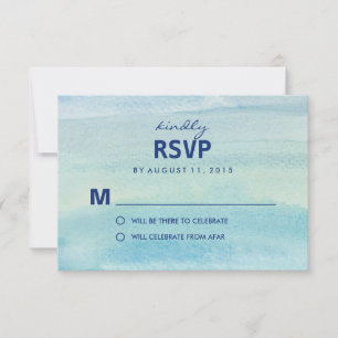 Watercolor Ocean RSVP /Cartes de réponse Mariage
