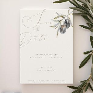 Watercolor Olive Branch Wedding Enregistrer la car