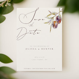Watercolor Olive Branch Wedding Enregistrer la car