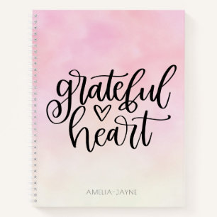 Watercolor Ombre Grateful Heart Gratitude Journal