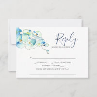Watercolor Orchid Flower Répondre Cartes RSVP