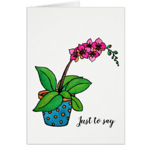 Watercolor Orchid Plant