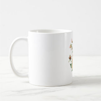 Watercolor Peach Rose Floral Classic Mug