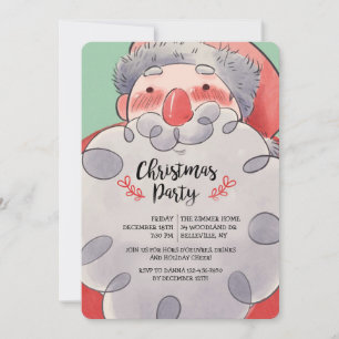 Watercolor Père Noël Fête Invitation