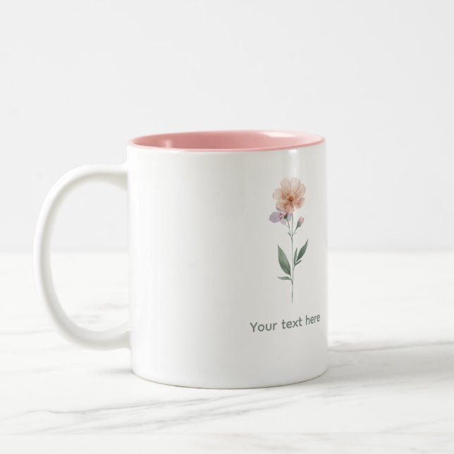 Watercolor Personalized Coffee Mug (Gauche)