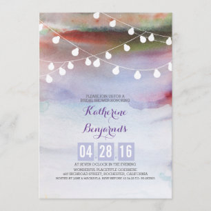 watercolor plage nuptiale invitation douche