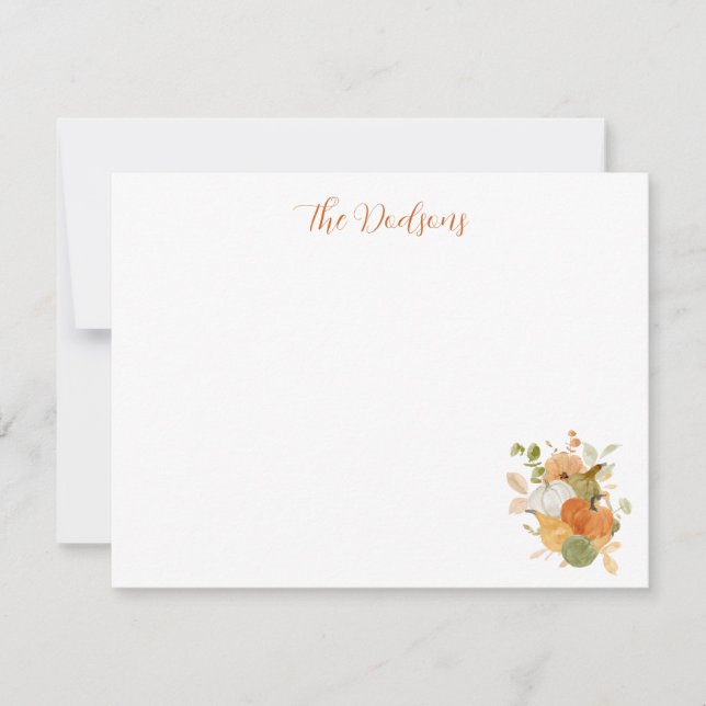 Watercolor Pumpkin Notecards (Devant)