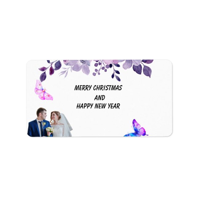 Watercolor purple flower bouquet sticker (Devant)
