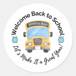 Watercolor School Bus Sticker