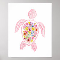Watercolor Sea Turtle Nursery Poster