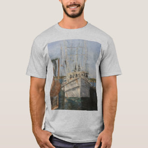 Watercolor Shrimp Bateau de pêche côtière T-shirt