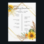 Watercolor Sunflower Rustic Itinéraire Programme<br><div class="desc">Watercolor Sunflower Rustic Itinéraire Programme</div>