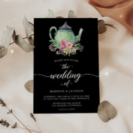 Watercolor Tea Party Thé Faire-part de mariage