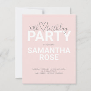 Watercolor Valentine 50e fête d'anniversaire