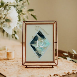 Watercolor Waves Elégant Mariage Carte Table