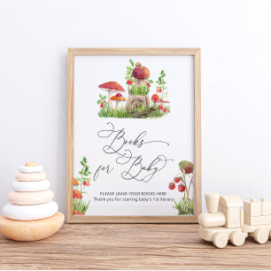 Watercolor Wild Mushroom Livres pour Baby Poster