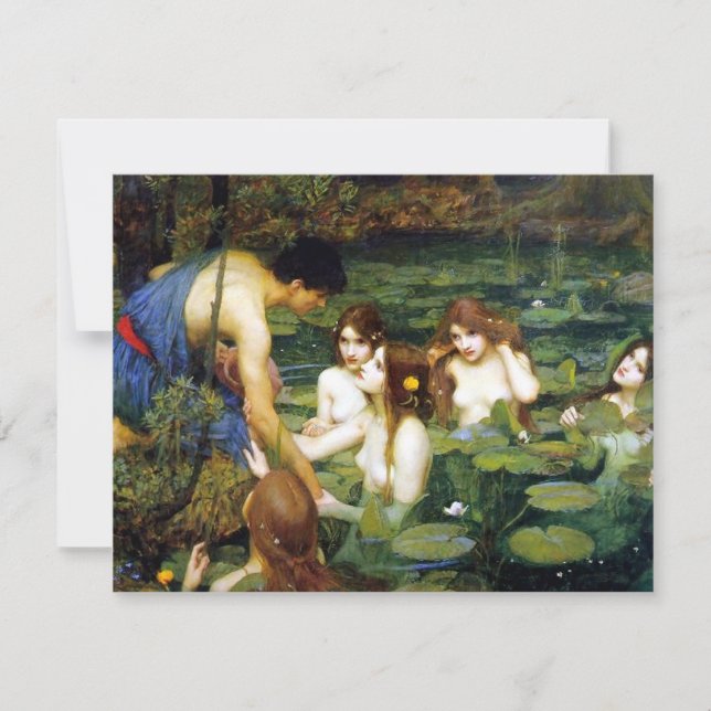 Waterhouse Hylas et les invitations aux nymphes (Devant)