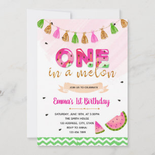 Watermelon 1er anniversaire invitation