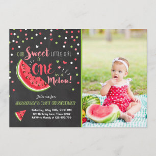 Watermelon Anniversaire Invitation Melon Summer Pa