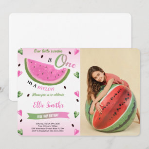 Watermelon Birthday Photo Invitation