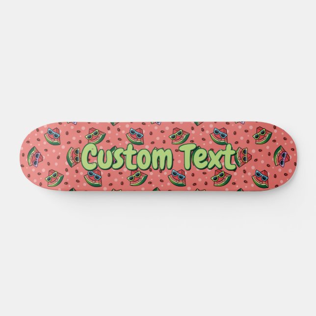 Watermelon Cartoon Motif Skateboard (Horz)