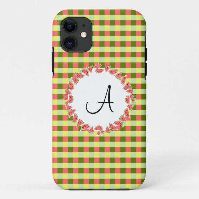 Watermelon Check 'Monogram' iPhone 5 coque (Dos)