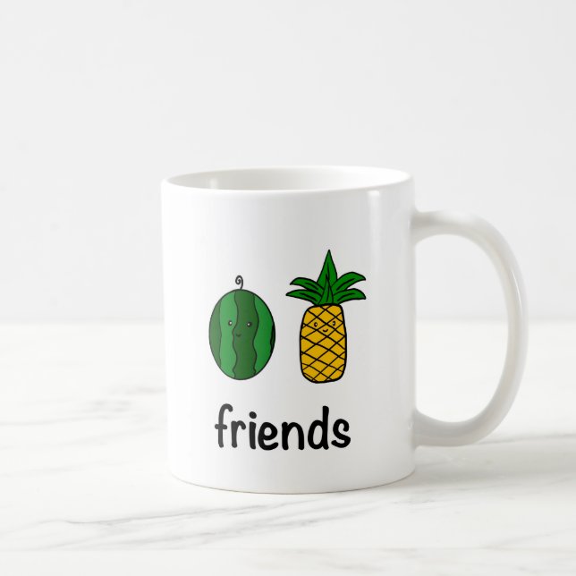 Watermelon et ananas amis Café Mug (Droite)