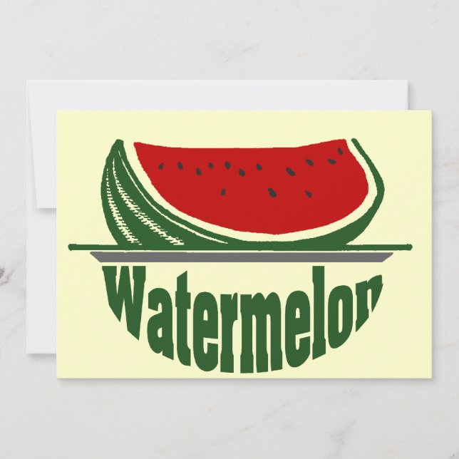 Watermelon, invitation de fête d'été, (Devant)