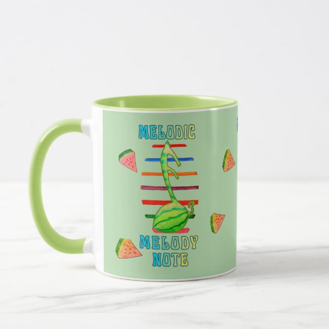 WATERMELON MUSIC FUSION DESIGNED MUG  (Gauche)