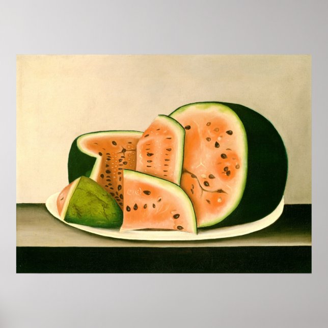 Watermelon on a Plate - American Fine Art Poster (Devant)
