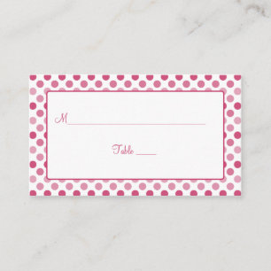 Watermelon Pink Polka Dot Mariage Cartes de Place