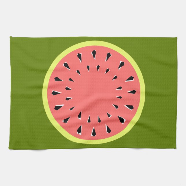 Watermelon Serviette de cuisine rose (Horizontal)