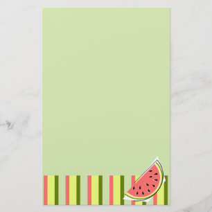Watermelon Slice Green Stripe papeterie classique