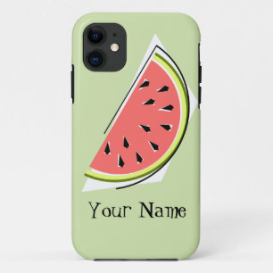 Watermelon Slice vert "Nom" coque iphone