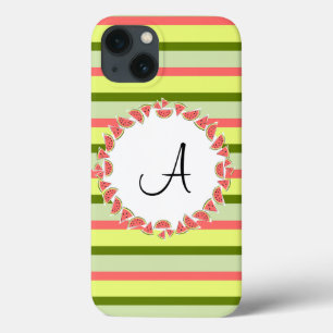 Watermelon Stripe Classic "Monogramme" coque ipad