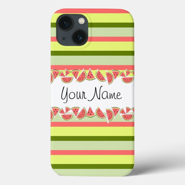 Watermelon Stripe Classic Nom coque ipad (Verso)