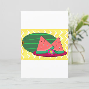 Watermelon Sur Une Plaque Invitations