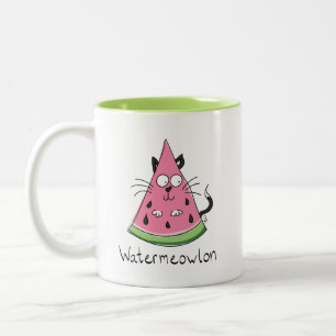 Watermeowlon Watermelon Cat Funny Coffee Mug