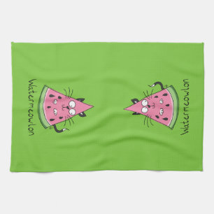 Watermeowlon Watermelon Chat Drôle serviette de cu