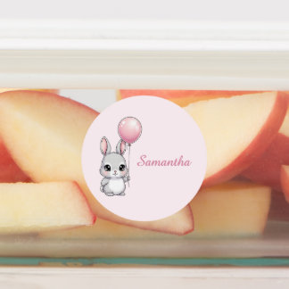 Waterproof Bunny Name Sticker Label