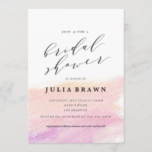 WATERTCOLOR WASH nuptiale invitation douche