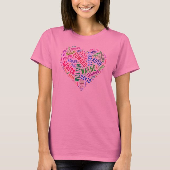 Watts de famille de rose de T-shirt (Devant)